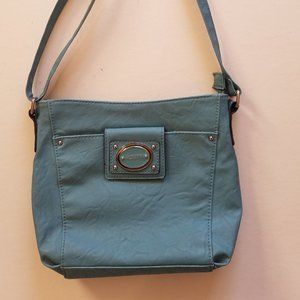 Rosetti Blue Faux Leather Purse - Shoulder or Cross Body